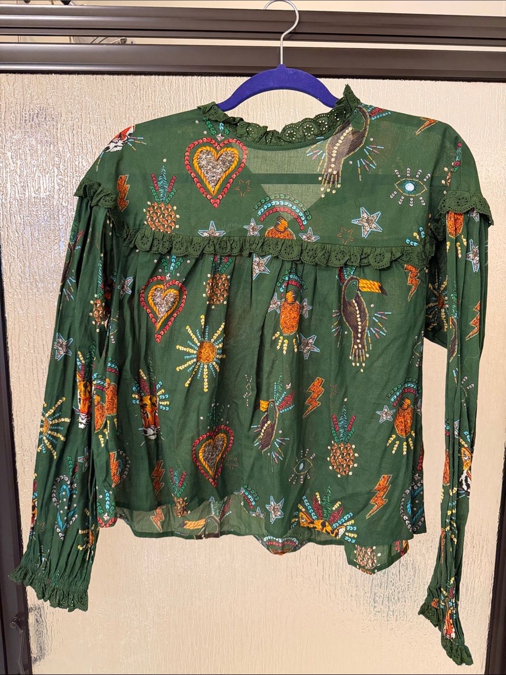 Farm Rio Festa blouse size S